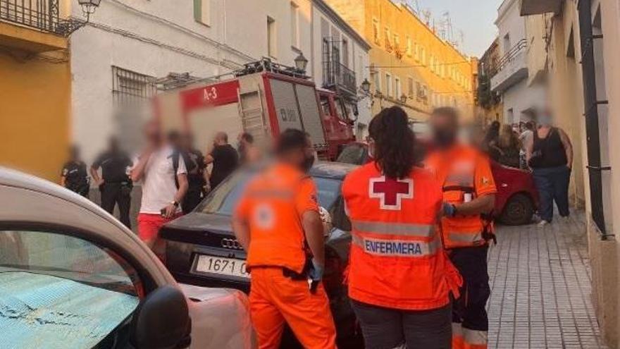 El derrumbe de una vivienda en Badajoz causa solo daños materiales