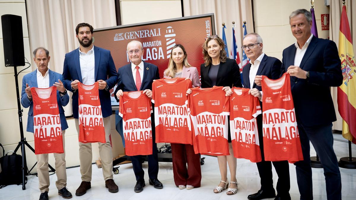 Imagen de la presentación de la Generali Maratón de Málaga 2025.