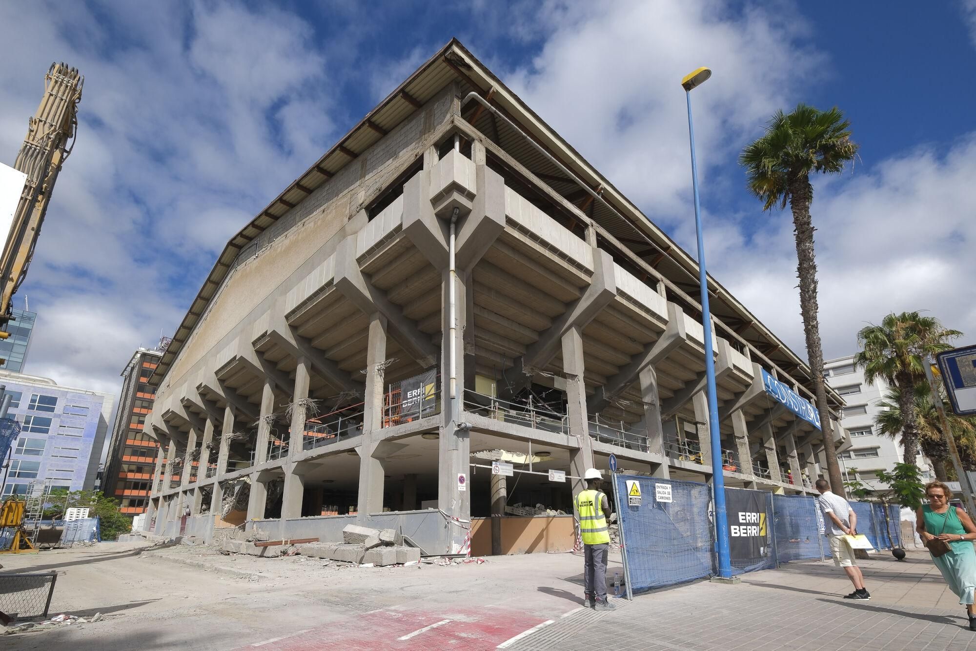Estado de las obras de demolición del Centro Insular de Deportes