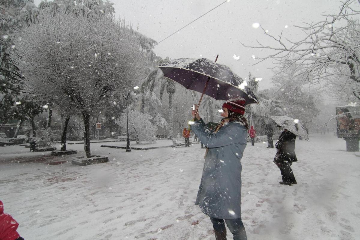 Así fue la nevada que tiñó Extremadura de blanco hace 15 años