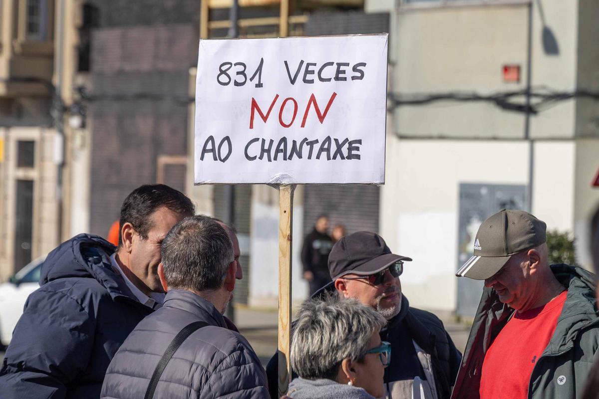 Manifestacion de la cig por el convenio del transporte de A Coruña