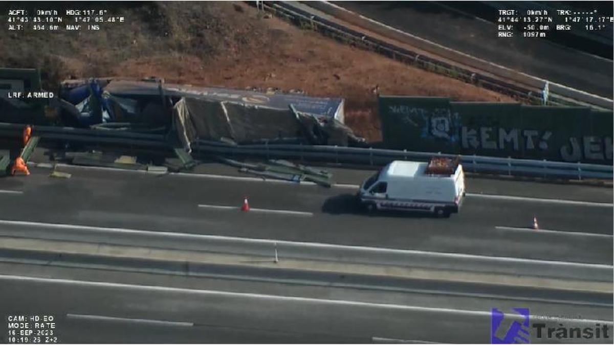 Accidente mortal en la carretera C-25, en sentido Lleida.