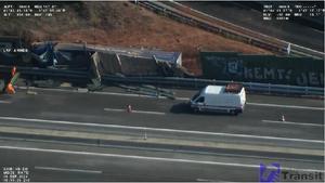 Accidente mortal en la carretera C-25, en sentido Lleida. 