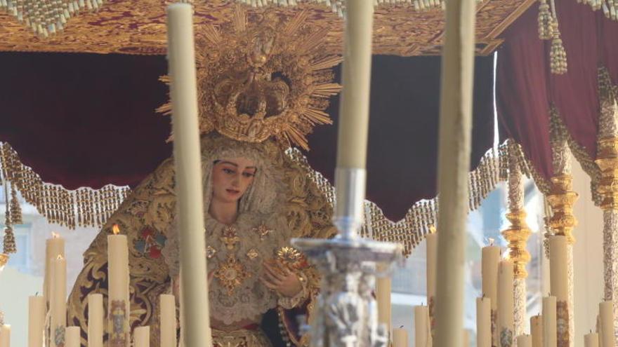 La Virgen de la Trinidad, en la procesión Magna Victoria del 26 de mayo de 2018.
