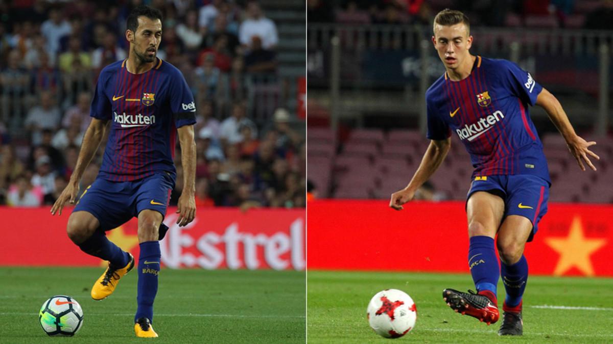 Sergio Busquets (izquierda) y Oriol Busquets, dos mediocentros del Barça con muchos paralelismos