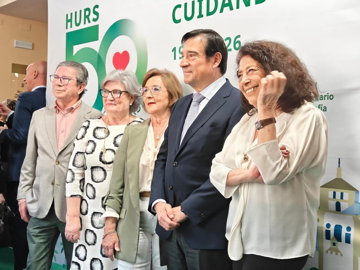 José Antonio Elías Rodríguez, María Dolores, Francisca Alarcón, Enrique Aranda y Concha Herrera.