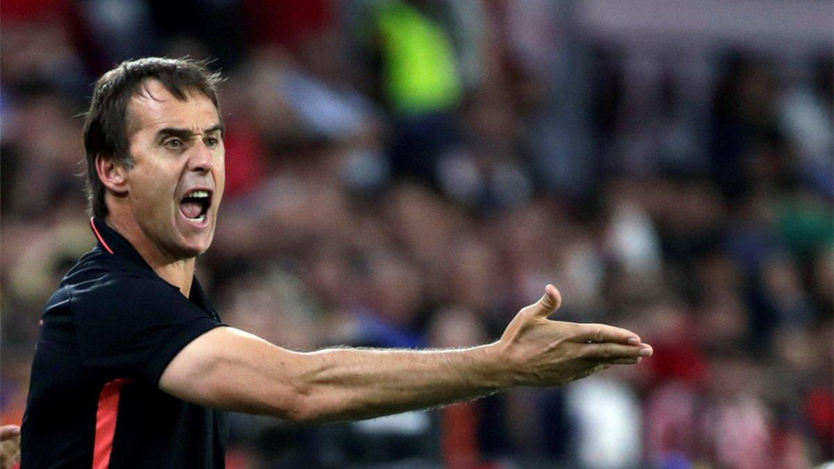 Julen Lopetegui busca la reacción del Sevilla.