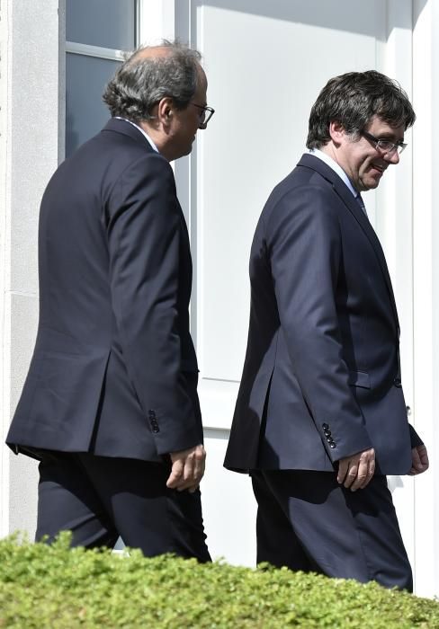 La llegada de Puigdemont a Bélgica, en imágenes.