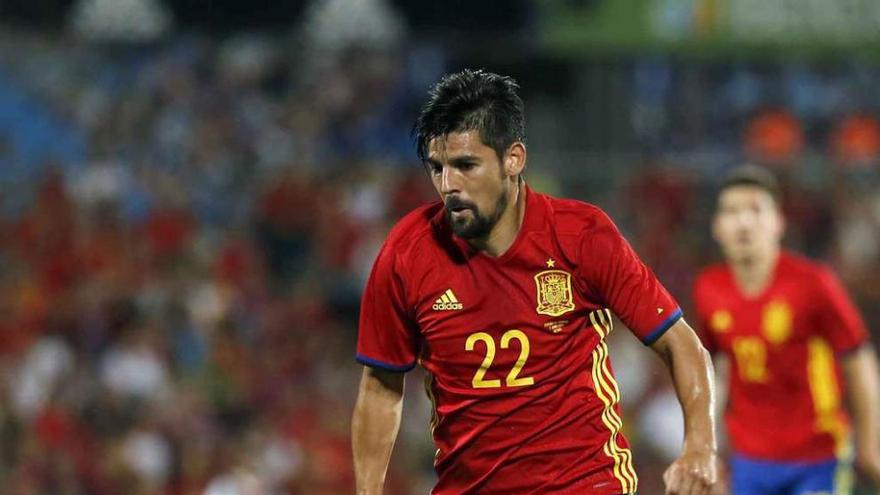 Nolito, en el partido frente a Georgia.