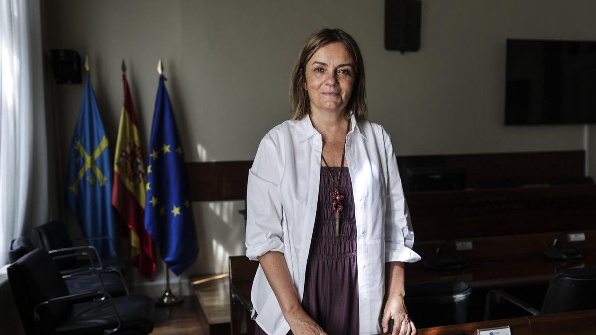 Covadonga Tomé, en la sala en la que se realizaron las comparecencias de Cerredo.
