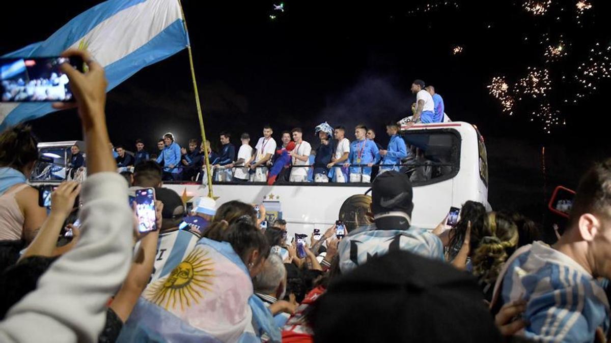 Celebración de la Copa del Mundo 2022 en Buenos Aires.