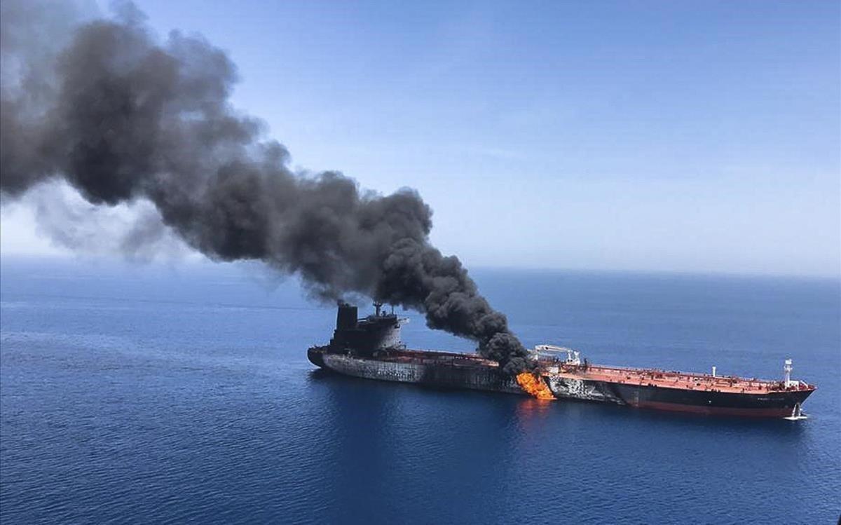 zentauroepp48614155 an oil tanker is on fire in the sea of oman  thursday  june 190613184326