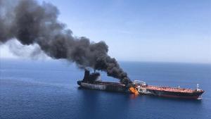 zentauroepp48614155 an oil tanker is on fire in the sea of oman  thursday  june 190613184326