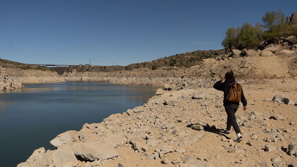 Estado actual del embalse de Ricobayo.