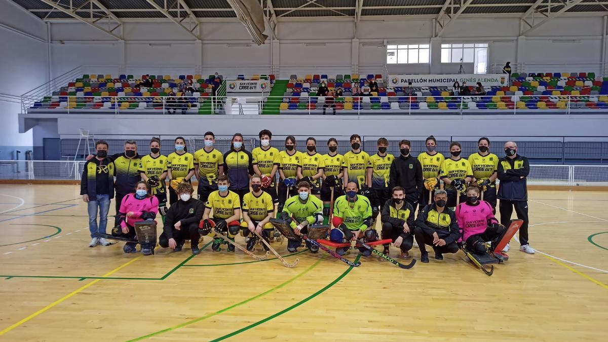 Los equipos femenino y masculino del Patín Raspeig.