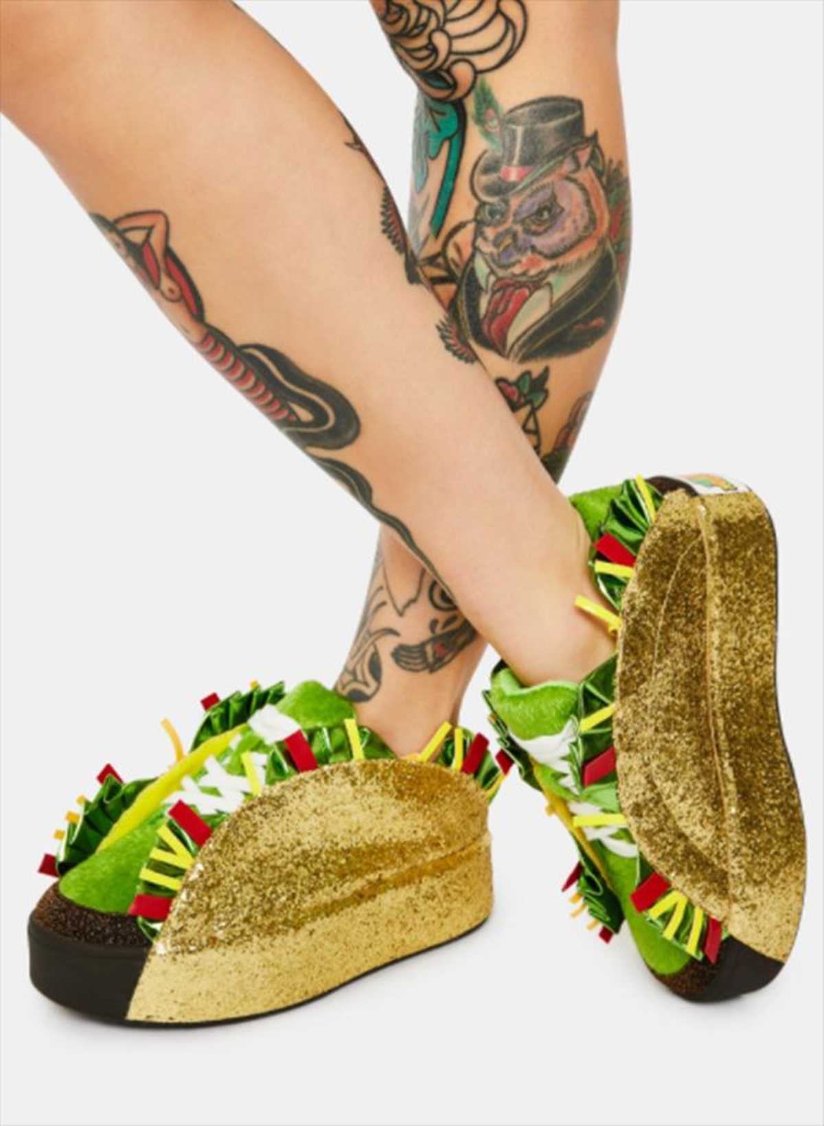 Zapatillas con foma de taco