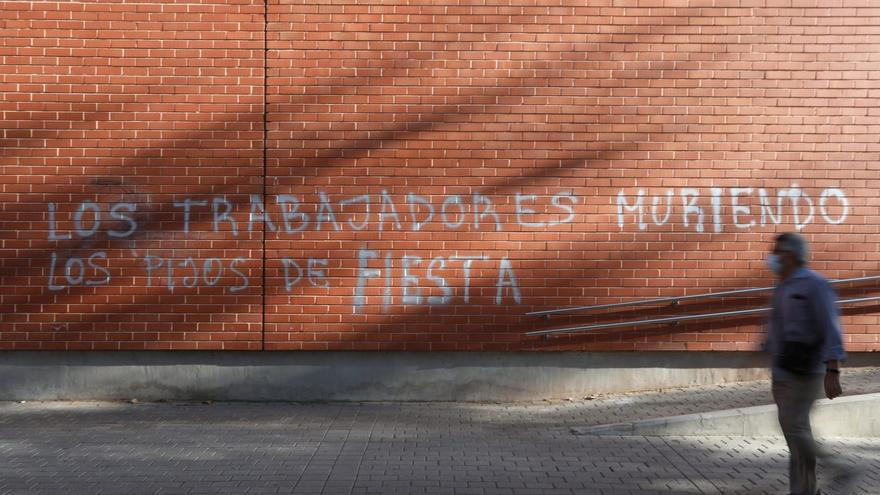 Coronavirus en el Galileo Galilei: Pintadas contra los residentes