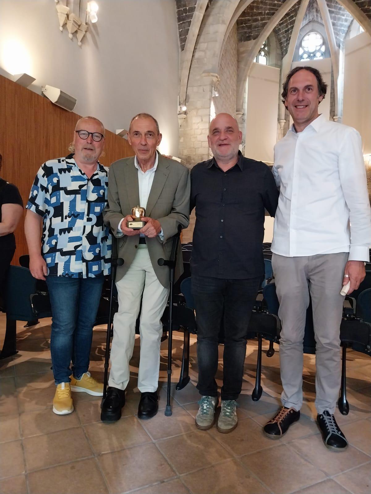 Josep Fernández amb Josep Maria Godoy, Albart Bayot i Josep Roquer.