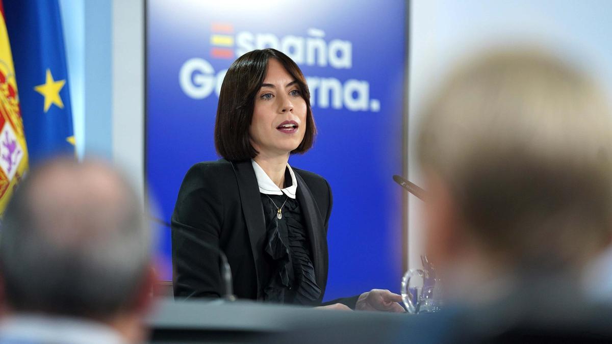 Diana Morant ministra de Ciencia, Innovación y Universidades, durante la rueda de prensa tras la reunión de Consejo de Ministros.