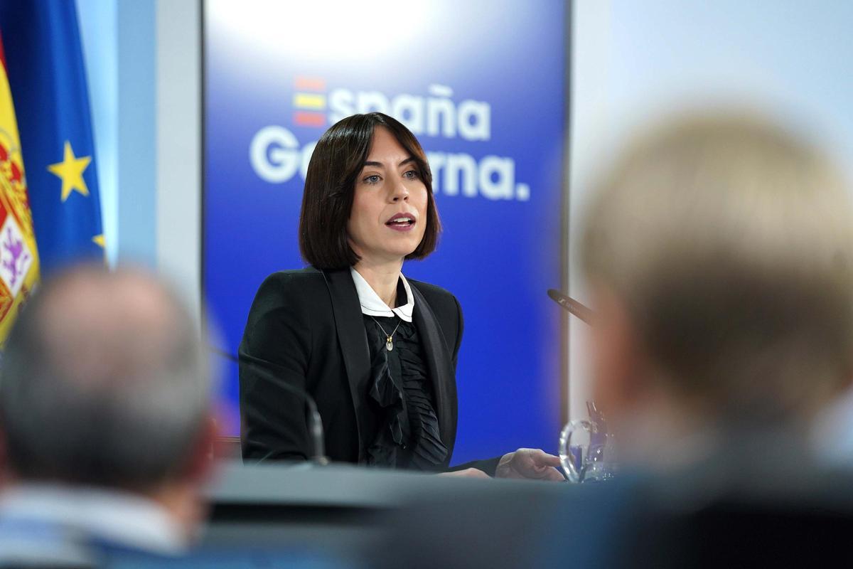 Diana Morant ministra de Ciencia, Innovación y Universidades, durante la rueda de prensa tras la reunión de Consejo de Ministros.