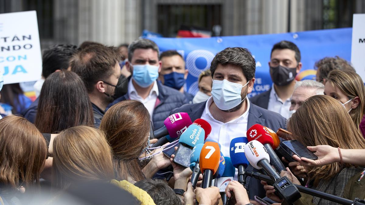 Manifestación de regantes en Madrid