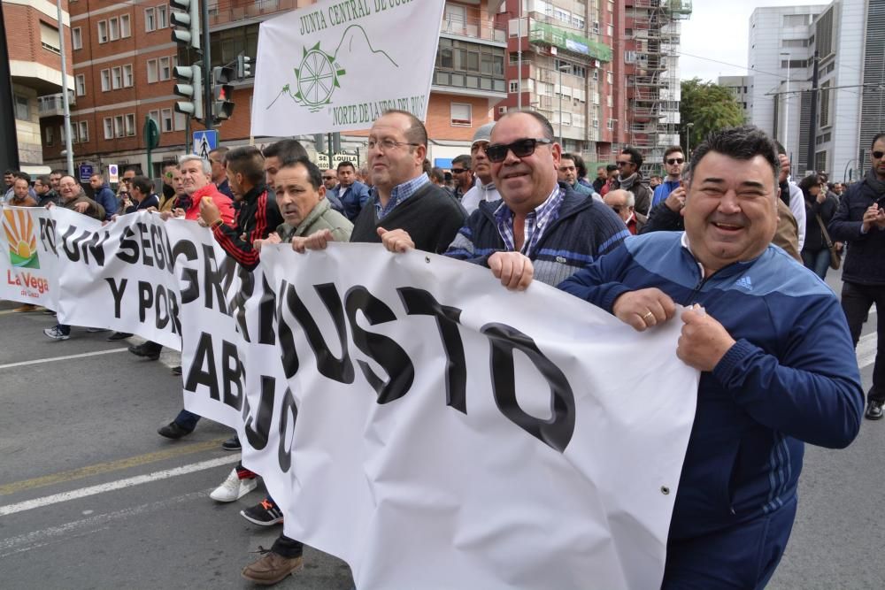 Manifestación en Murcia de los agricultores