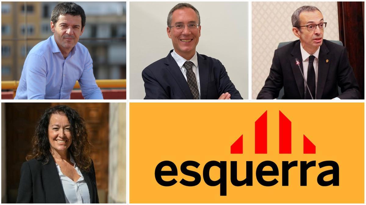 Combo de los miembros de Esquerra Republicana; Sergi Sol, Josep Maria Salas Prat, Jordi Pons Novell y Laura Castel