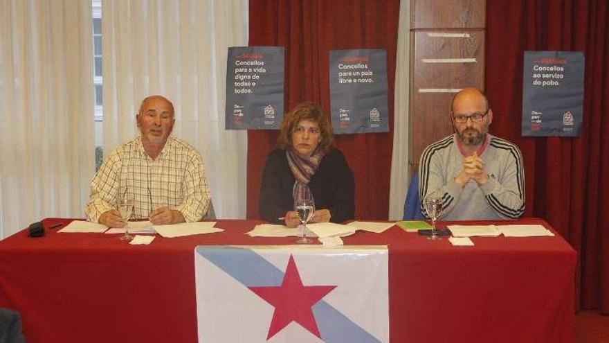Xoán Carlos Chillón, Mercedes Giráldez y Héitor Mera. // Santos Álvarez
