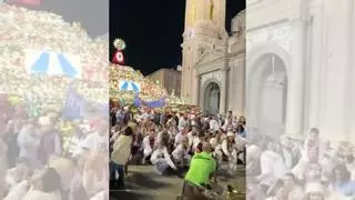 La peculiar despedida de una peña de Zaragoza de las Fiestas del Pilar a ritmo de charanga