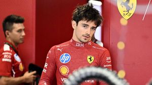 Ferrari driver Charles Leclerc of Monaco prepares for the second free practice at the Hungaroring racetrack in Mogyorod, Hungary, Friday, Aug. 1, 2025, ahead of the Hungarian Formula One Grand Prix. (AP Photo/Denes Erdos) Ferrari driver Charles Leclerc of Monaco prepares for the second free practice at the Hungaroring racetrack in Mogyorod, Hungary, Friday, Aug. 1, 2025, ahead of the Hungarian Formula One Grand Prix. (AP Photo/Denes Erdos)