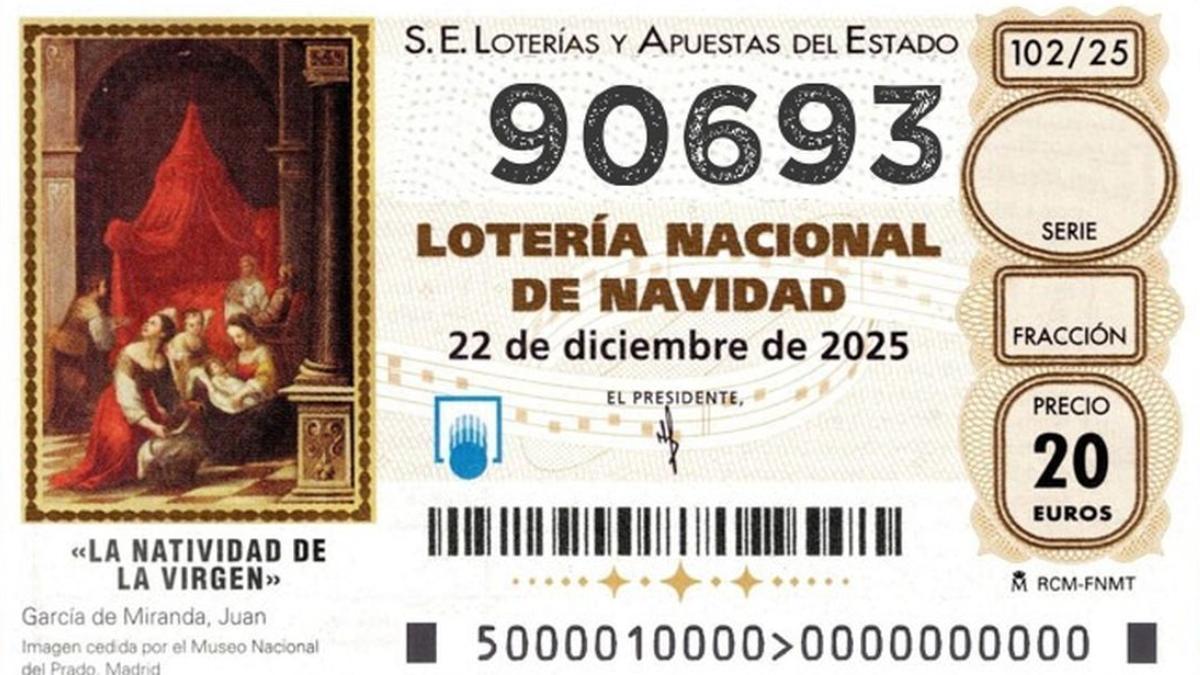 El tercer premio de la Lotería de Navidad 2025.