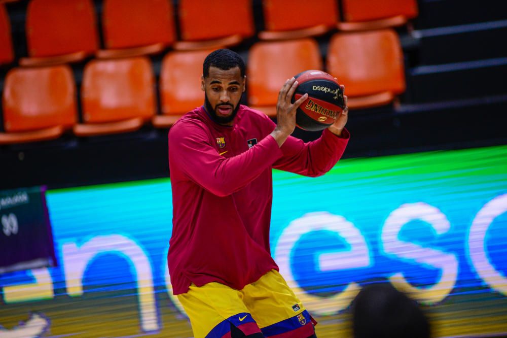 Partido entre el Unicaja y el FC Barcelona en la fase final de la Liga ACB.