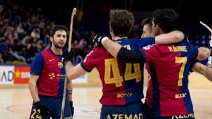 Los jugadores del Barça celebran un gol