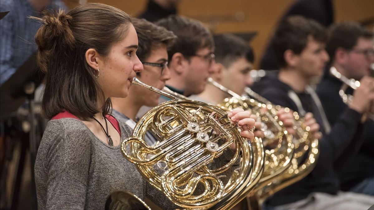 Ensayo de la Jove Orquestra Nacional de Catalunya en el Auditori.