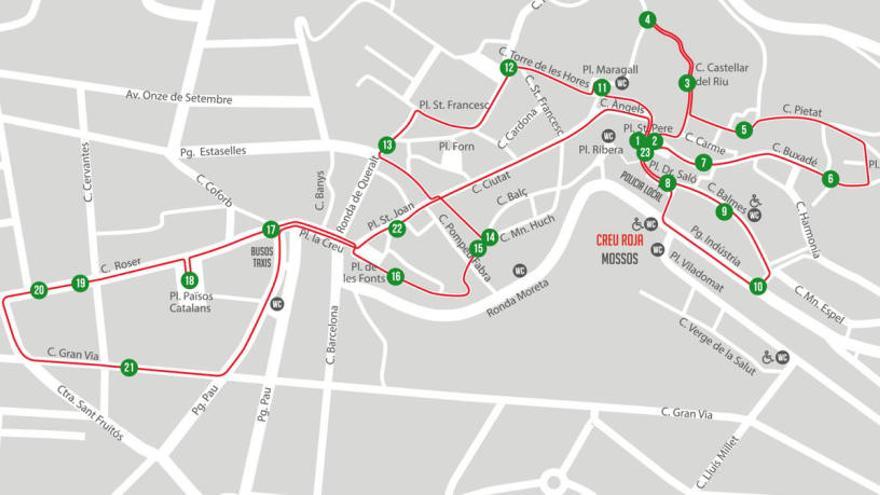 Patum 2017: el recorregut del passacarrers de dimecres