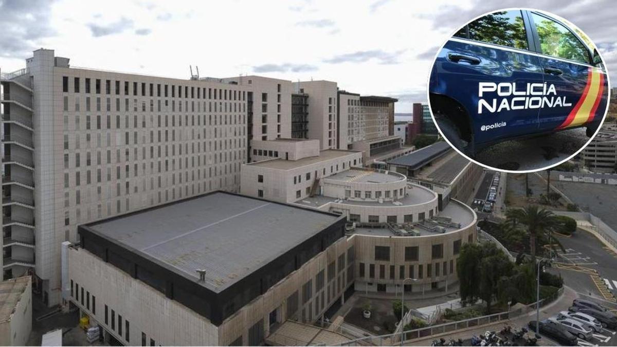 La Policía Nacional detiene a un paciente del Hospital Insular de Gran Canaria por agresiones verbales a otros pacientes y sanitarios