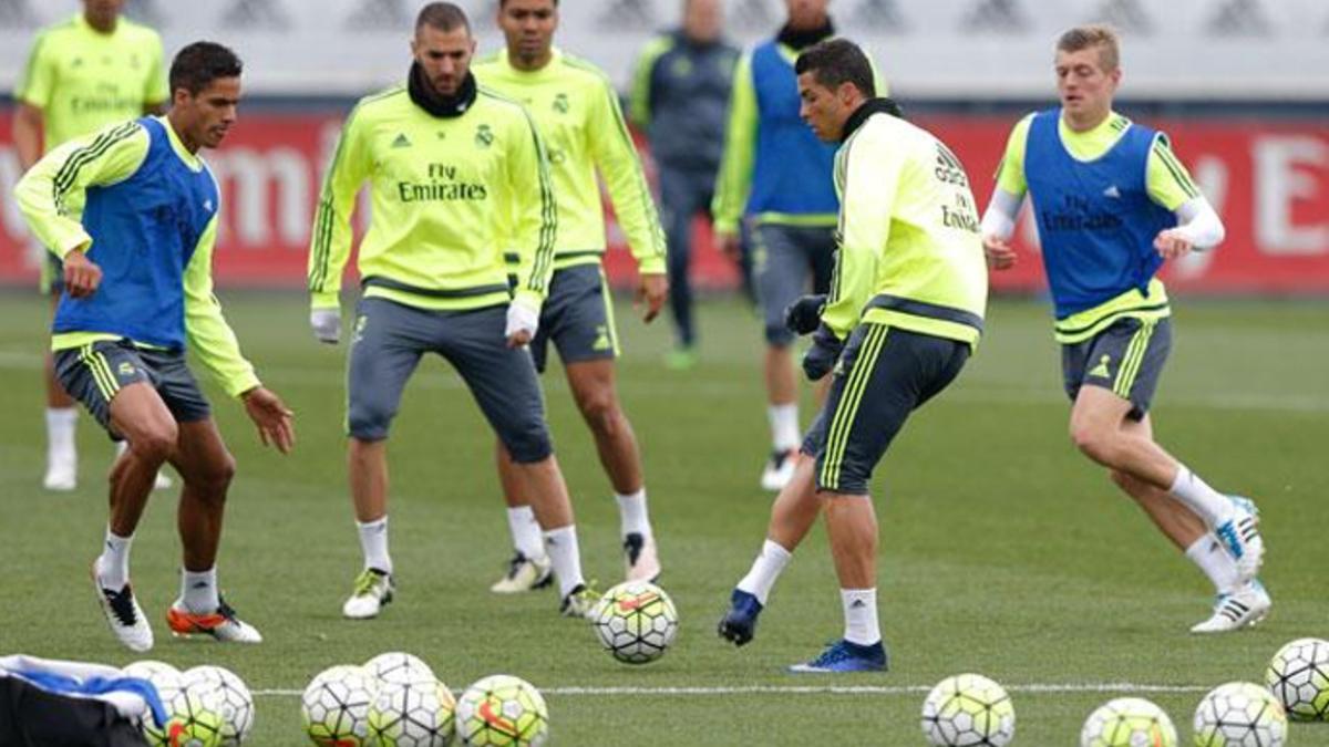 Benzema participó en el entrenamiento