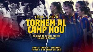 El Barça femenino vuelvo al Camp Nou 50 años después del primer partido disputado por las pioneras en el Estadio