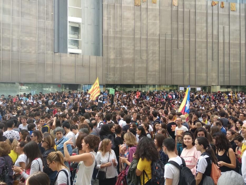 Concentracions a Girona en protesta per la sentència del procés