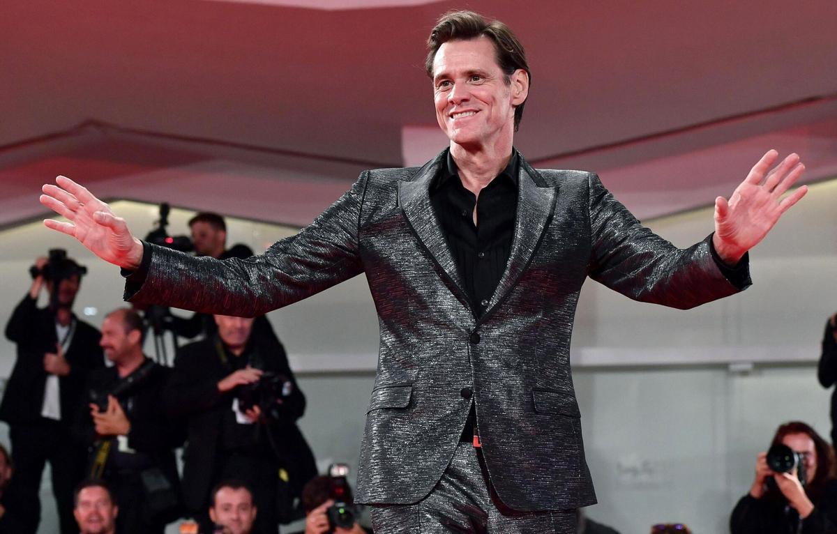 El actor estadounidense Jim Carrey llega al estreno de 'Jim and Andy: The Great Beyond. The Story of Jim Carrey and Andy Kaufman' durante el 74 Festival Internacional de Cine de Venecia de 2017.