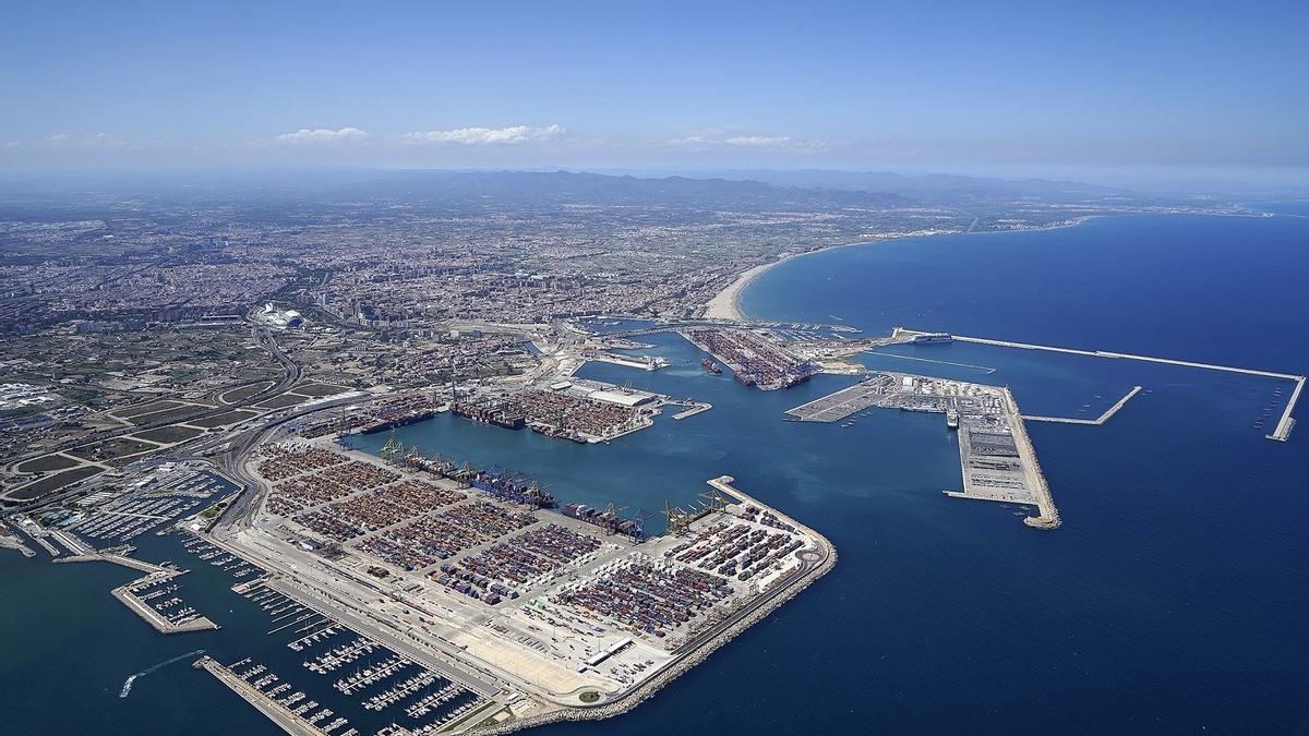 Imagen aérea de la costa de Valencia