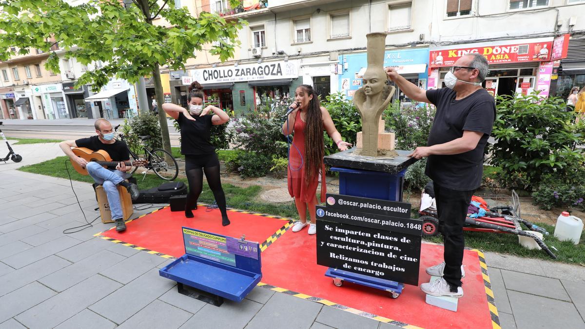 Callejeo Zaragoza, un cuarteto de artistas muy especial.