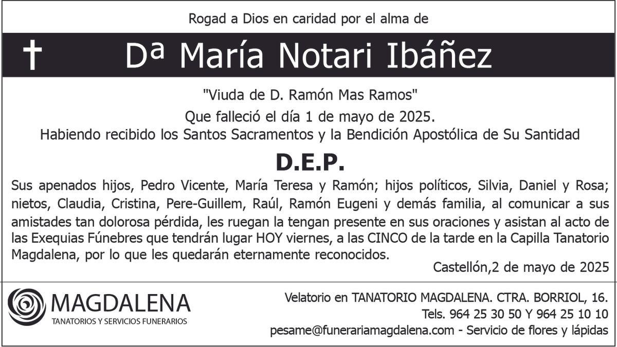 Dª María Notari Ibañez