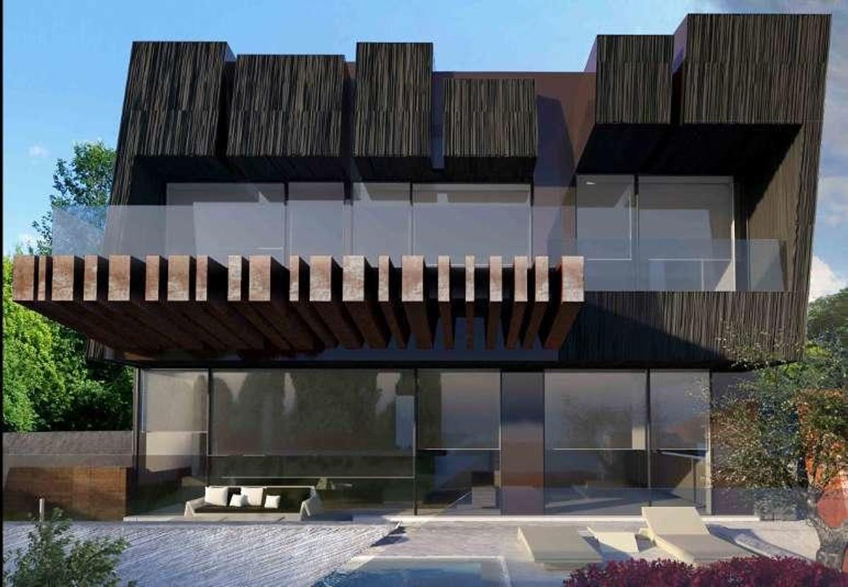 Exterior de una de las casas proyectadas en Peroño.