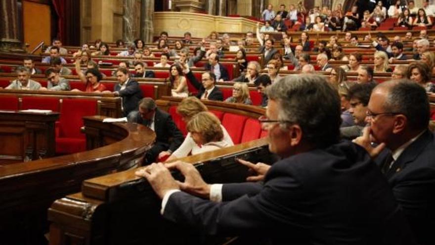 Moment de la votació al Parlament