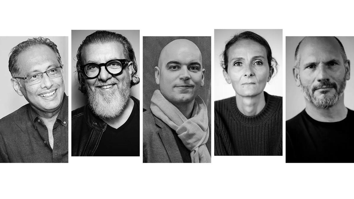 Los cinco miembros del jurado de los premios PIPA de Porcelanosa 2024.