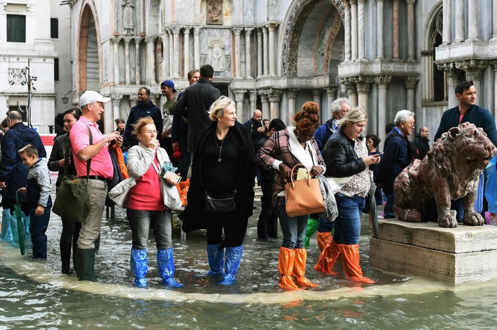 Venecia inundada por el ''acqua alta''