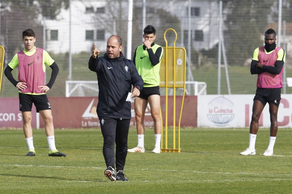 Entrenamiento del Sporting en Mareo.