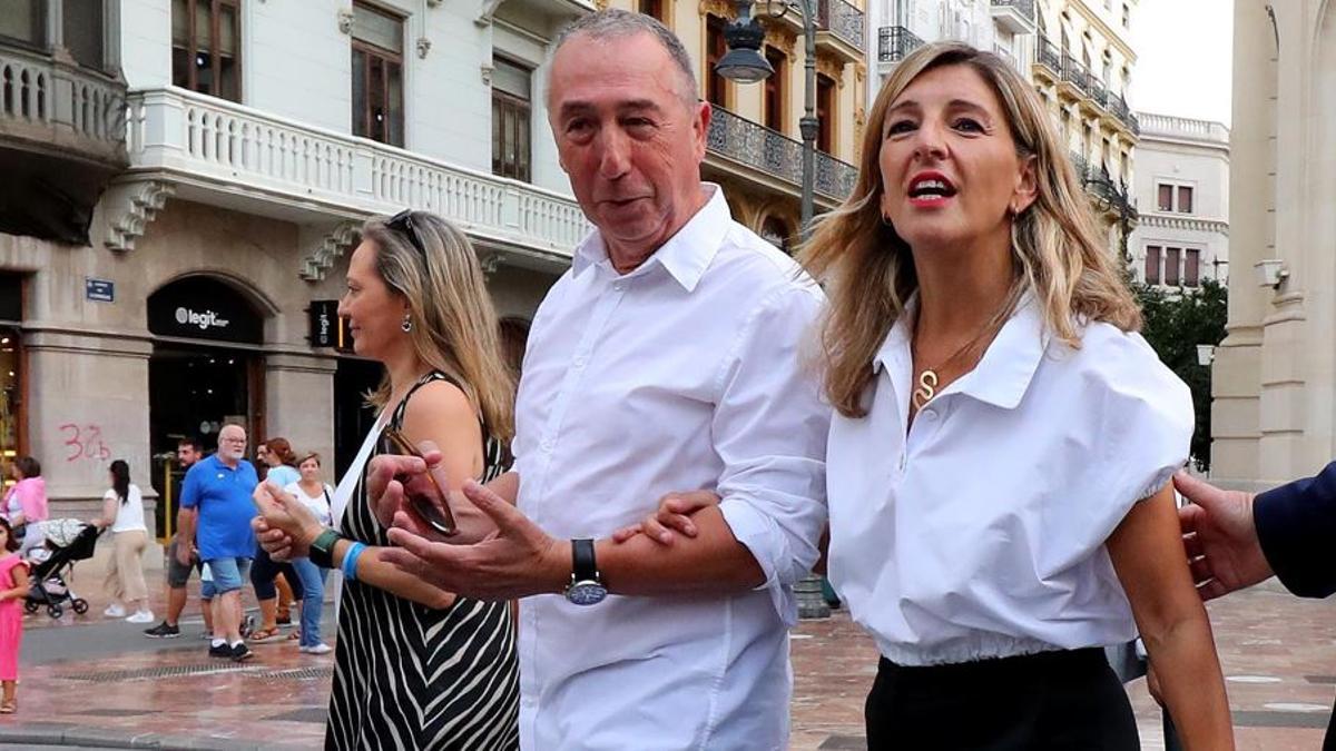 Yolanda Díaz y Joan Baldoví hace unos días en Valencia