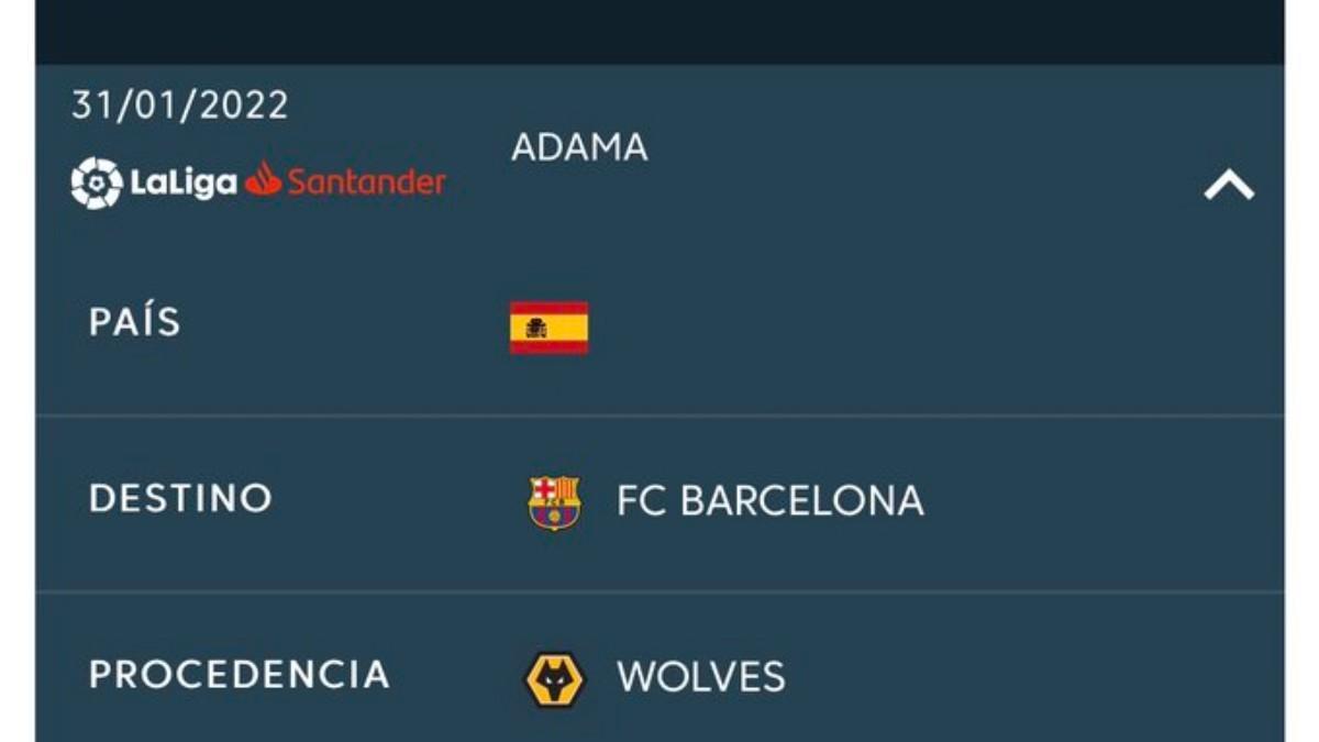 Adama, inscrito